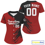 's Red And Black Baseball Jersey Personalized Outfits Baseball Shirt For Newborns