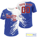 's Blue And White Baseball Jersey Personalized Outfits Baseball Shirt For Newborns