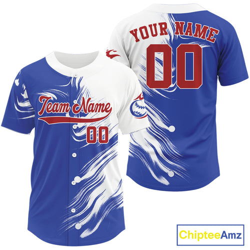 's Blue And White Baseball Jersey Personalized Outfits Baseball Shirt For Newborns
