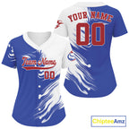 's Blue And White Baseball Jersey Personalized Outfits Baseball Shirt For Newborns