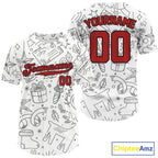 Custom White Christmas Baseball Jersey Funny Xmas Baseball Tournament Jersey