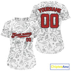 Custom White Christmas Baseball Jersey Funny Xmas Baseball Tournament Jersey