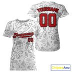 Custom White Christmas Baseball T-Shirt Funny Xmas Baseball Tournament Jersey