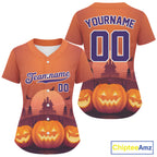 Custom 's Pumpkin Orange Halloween Baseball Jersey, Halloween Gifts For Baseball Lovers