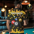 Hexagon Bee 8 Ball Pool Billiard Polo & Quarter-Zip Jerseys Custom Billiard Team Appeal