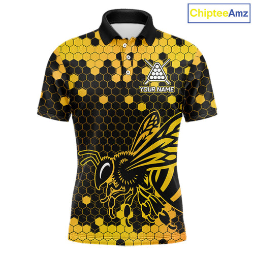 Hexagon Bee 8 Ball Pool Billiard Polo & Quarter-Zip Jerseys Custom Billiard Team Appeal