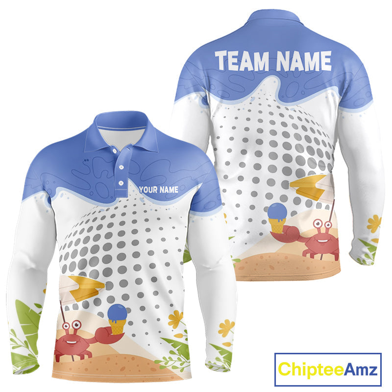 Custom Crab Summer Golf Polo Shirt Personalized Funny Golf Team Golf Apparel