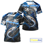 Custom Blue Marlin Fishing Jersey Marlin Skeleton Fishing Tournament Shirt, Saltwater Angler Apparel Gifts