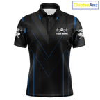 Beat Heart Pool Billiard Polo & 1/4-Zip Shirt Custom Light 8 Ball Billiard Team Apparel