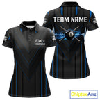 Beat Heart Pool Billiard Polo & 1/4-Zip Shirt Custom Light 8 Ball Billiard Team Apparel