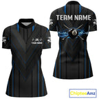 Beat Heart Pool Billiard Polo & 1/4-Zip Shirt Custom Light 8 Ball Billiard Team Apparel