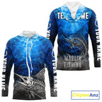 Personalized Skeleton Marlin Fishing Tournament Shirt Custom Name Fishing Jersey Fisherman Gift