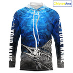 Personalized Skeleton Marlin Fishing Tournament Shirt Custom Name Fishing Jersey Fisherman Gift