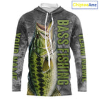 Custom Bass Fishing Tournament Shirt Vintage Fishing Jersey Custom Name Bass Fishing Long Sleeve Apparel