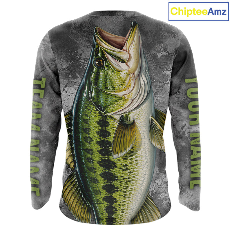 Custom Bass Fishing Tournament Shirt Vintage Fishing Jersey Custom Name Bass Fishing Long Sleeve Apparel
