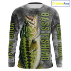 Custom Bass Fishing Tournament Shirt Vintage Fishing Jersey Custom Name Bass Fishing Long Sleeve Apparel
