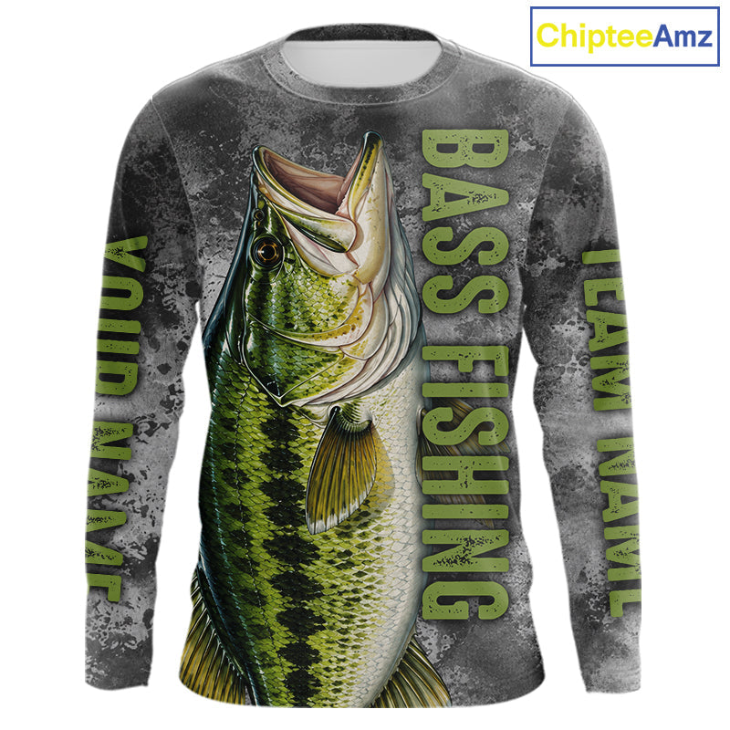 Custom Bass Fishing Tournament Shirt Vintage Fishing Jersey Custom Name Bass Fishing Long Sleeve Apparel