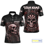 Red Graffiti Grunge Skull Darts Shirt Custom Name & Team Skull Dart Outfit Jerseys