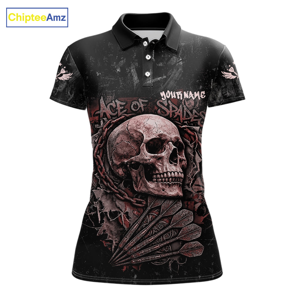 Red Graffiti Grunge Skull Darts Shirt Custom Name & Team Skull Dart Outfit Jerseys
