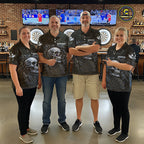 Blue Graffiti Grunge Skull Darts Shirt Custom Name & Team Skull Dart Outfit Jerseys