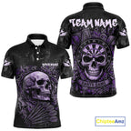 Purple Graffiti Grunge Skull Darts Shirt Custom Name & Team Skull Dart Outfit Jerseys