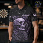 Purple Graffiti Grunge Skull Darts Shirt Custom Name & Team Skull Dart Outfit Jerseys