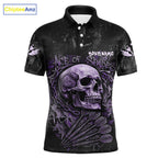 Purple Graffiti Grunge Skull Darts Shirt Custom Name & Team Skull Dart Outfit Jerseys