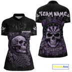 Purple Graffiti Grunge Skull Darts Shirt Custom Name & Team Skull Dart Outfit Jerseys