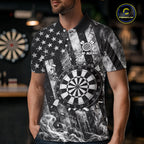 Smoke American Flag Dart Shirt Personalized Cracked Dartboard Dart Team Outfits Jerseys
