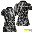 Smoke American Flag Dart Shirt Personalized Cracked Dartboard Dart Team Outfits Jerseys