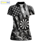 Smoke American Flag Dart Shirt Personalized Cracked Dartboard Dart Team Outfits Jerseys