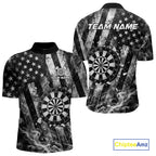Smoke American Flag Dart Shirt Personalized Cracked Dartboard Dart Team Outfits Jerseys