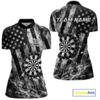 Smoke American Flag Dart Shirt Personalized Cracked Dartboard Dart Team Outfits Jerseys