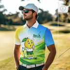 Funny Lemon Golf Polo Shirts Personalized Matching Couples Golf Shirt, Golf Gift