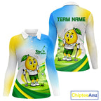 Funny Lemon Golf Polo Shirts Personalized Matching Couples Golf Shirt, Golf Gift