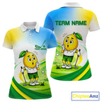 Funny Lemon Golf Polo Shirts Personalized Matching Couples Golf Shirt, Golf Gift