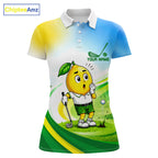 Funny Lemon Golf Polo Shirts Personalized Matching Couples Golf Shirt, Golf Gift