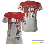Custom Red Blood Skull Raven Baseball Shirt Horror Halloween Baseball Jerseys