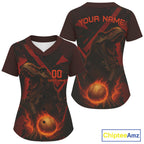 Custom Black-Red Dinosaur Flames Baseball Ball Jerseys Baseball Tournament Shirt