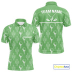 Personalized Desert Cactus Green Pattern Golf Polo Shirts Custom Funny Cactus Golf Gifts