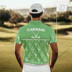Personalized Desert Cactus Green Pattern Golf Polo Shirts Custom Funny Cactus Golf Gifts