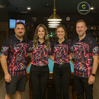 Red Thunder Grim Reaper 8 Ball Billiard Pool Shirt Custom Billiard Skeleton Team Appeal