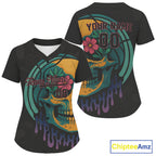 Custom Colorful Skull Flower Baseball Halloween Shirt Outfits Baseball Jerseys