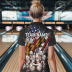 Funny Sad Pins Patriotic Bowling Jersey Custom Maryland - US Flag Bowling Team Shirts