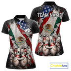 Funny Sad Pins Patriotic Bowling Jersey Custom Mexican - US Flag Bowling Team Shirts
