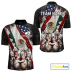 Funny Sad Pins Patriotic Bowling Jersey Custom Mexican - US Flag Bowling Team Shirts