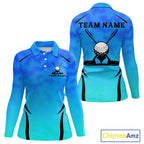 Blue Camo Golf Polo Shirt Custom Golf Team Jersey Camo Golf Short Sleeve Jersey