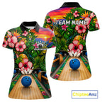Monstera Pattern Funny Bowling Shirt Custom Summer Tropical Bowling Shirts