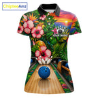 Monstera Pattern Funny Bowling Shirt Custom Summer Tropical Bowling Shirts