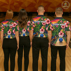 Monstera Pattern Funny Bowling Shirt Custom Summer Tropical Bowling Shirts
